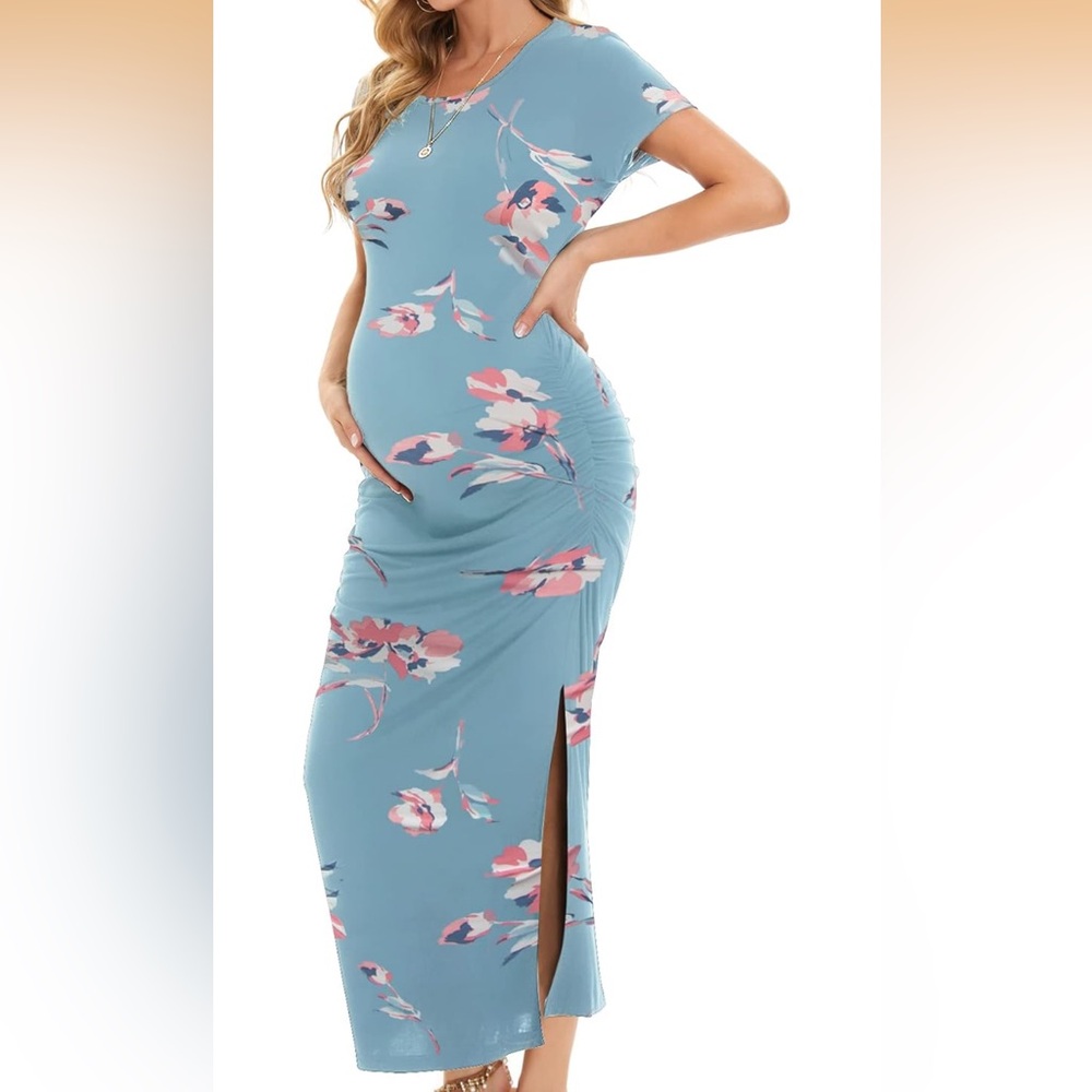 Floral Maternity Maxi Dress